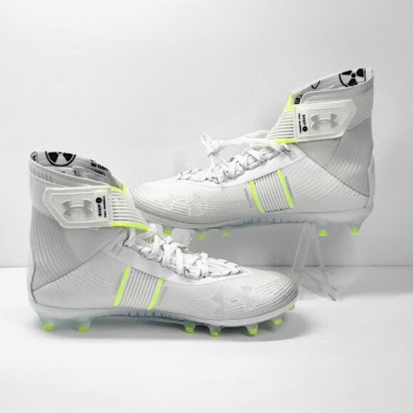 UNDER ARMOUR Highlight MC 3023716-106 White Men\'s Football Cleats Size 10.5 NEW main image 9